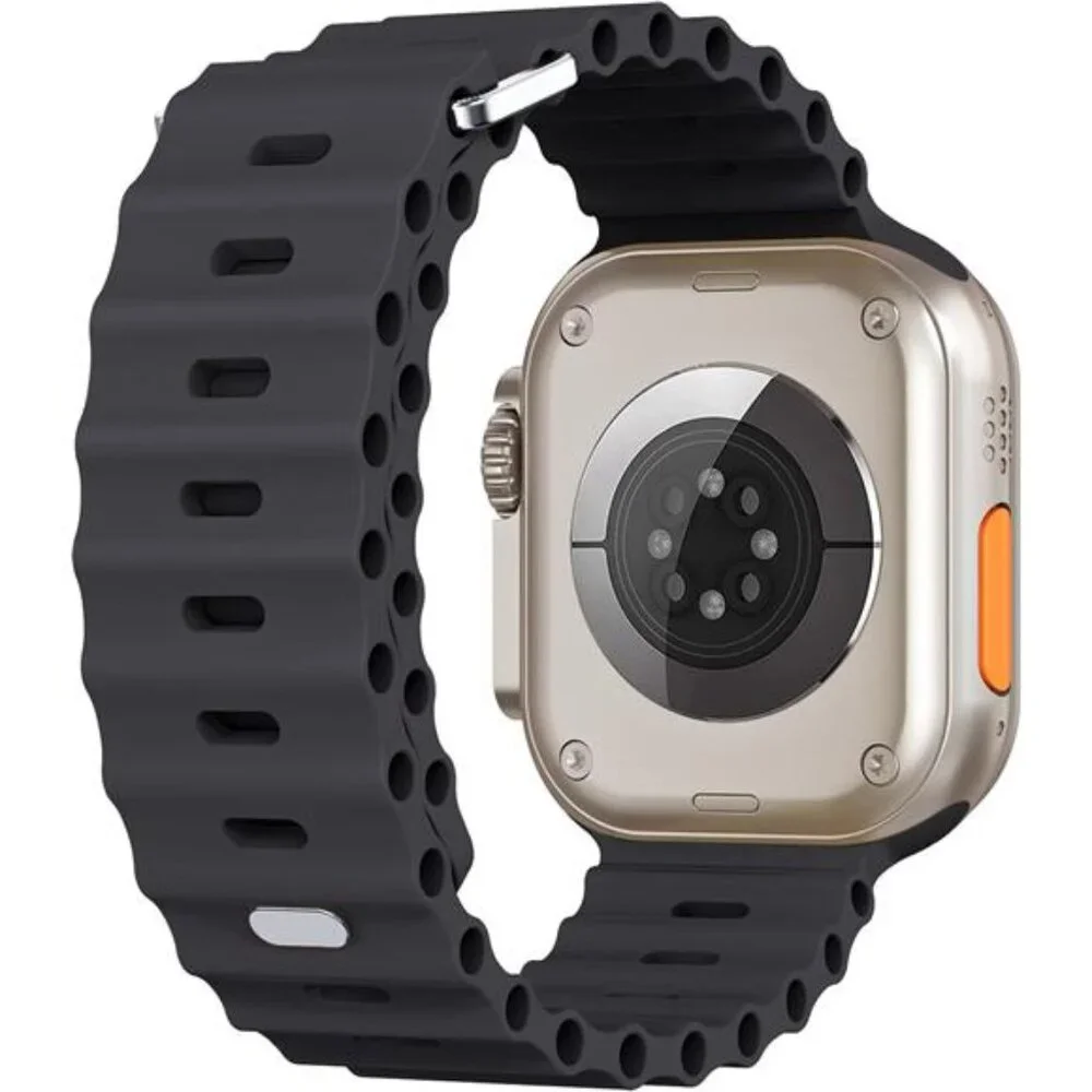 Sport Soft Silicone Compatible with Apple Watch Ocean Band Wristband Ultra 9 8 7